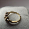 9ct Yellow Gold CZ Cluster Ring Size L 1/2