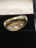 9ct Yellow Gold Ring with Clear Stones - Size N - 3.00g