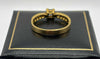 22ct (916) yellow gold ring size Q with white stones 3.9g & box