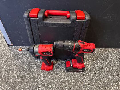 Einhell Power X-Change Combi & Impact Driver Twin Pack 18V 2.0Ah Li-ion