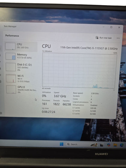 Huawei Win 11 Laptop - 8GB RAM / 512SSD - Intel I5