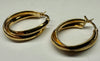 9ct gold loop earrings