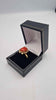 18ct Yellow Gold Natural Coral Ring - Size N - 3.80 Grams
