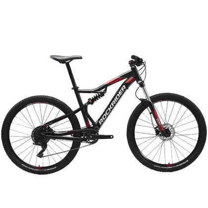 27.5 Inch MOUNTAIN BIKE FULL SUSPENSION ROCKRIDER ST 530 - BLACK/RED **Collection Only**