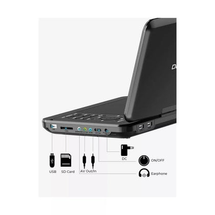 DBPOWER 12\ Portable DVD Player with 5-Hour Rechargeable Battery