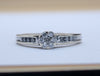 18CT White Gold Ring With Clear Stones - 3.18GR - Size N - Hallmarked