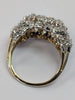 9ct gold ring with white gold & CZ stones size L1/2