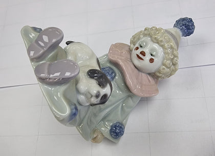 Retired  LLADRO #5277 Pierrot Clown With Puppy Dog SOOO CUTE!!!