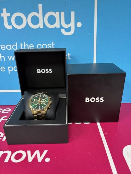 HUGO BOSS CHRONOGRAPH QUARTZ STAINLESS STEEL WATCH BOXED