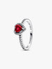 Pandora Elevated Red Heart Ring Sterling silver RRP£65.00