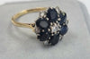 18ct Gold Diamond/Sapphire Ring Size "P"