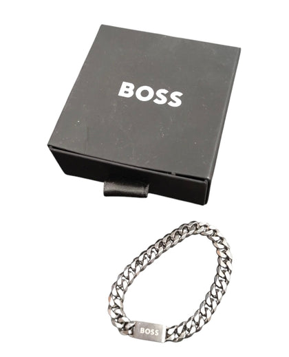 BOSS Gents Stainless Steel Chain Link Bracelet**Boxed** COLLECTION ONLY