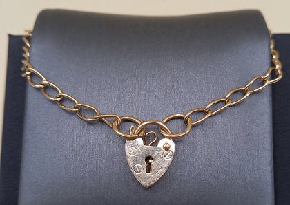 9ct Gold Bracelet With Lock 3g