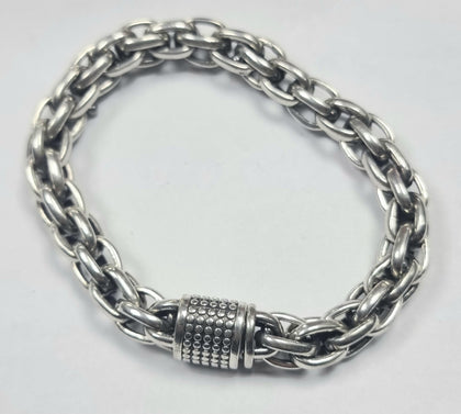 Silver Chunky Rolo Chain Link Bracelet