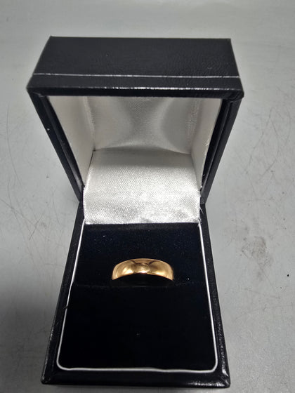 22CT Gold Wedding Band Ring 3G 750 Size P