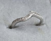 18ct white gold ring moissanite size J1/2