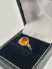 9ct Yellow Gold Citrine Cocktail Ring - Size N - 1.78 Grams