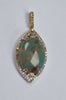 9ct gold marble & diamond pendant