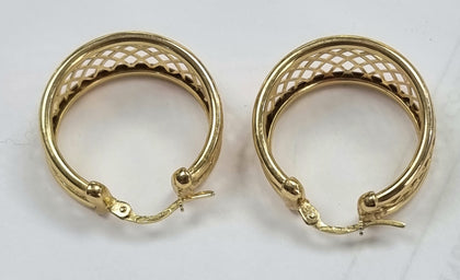 9ct Gold Basket Weave Earrings