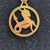 375 HALLMARKED YELLOW GOLD 9CT PENDANT ON HOOP CHAIN, 20", 13.8G, BOXED