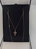 9ct Yellow Gold Thin Chain With Cross Pendant - 18" Long - 1.06 Grams