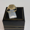 9ct Yellow Gold Signet Ring - Size U - 2.81G - Engraved with Letter A - Hallmarked