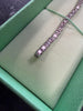 Swarovski Matrix Tennis Bracelet - Pink with Rhodium Plating