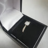 9K White Gold Ring, 375 Hallmarked, CZ Stones, 2.10Grams, Size: N, Box Included