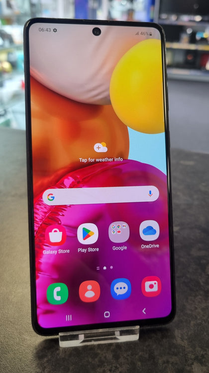 Samsung Galaxy A71 Mobile Phone Prism Crush Black Vodafone