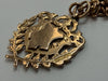 9ct 375 Rose Gold Double Albert Pocket Watch T-Bar Chain & Fob Necklace 18"