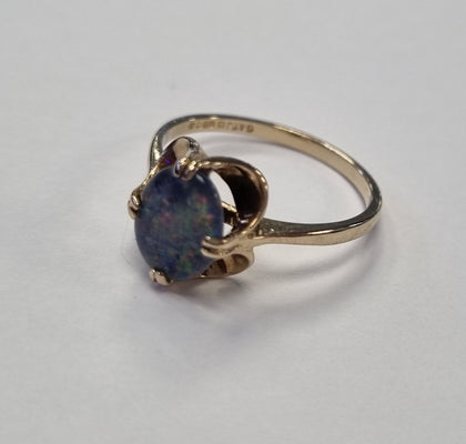 9ct gold opal ring size N