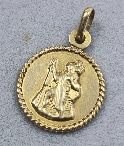 9ct Gold St Christopher Pendant