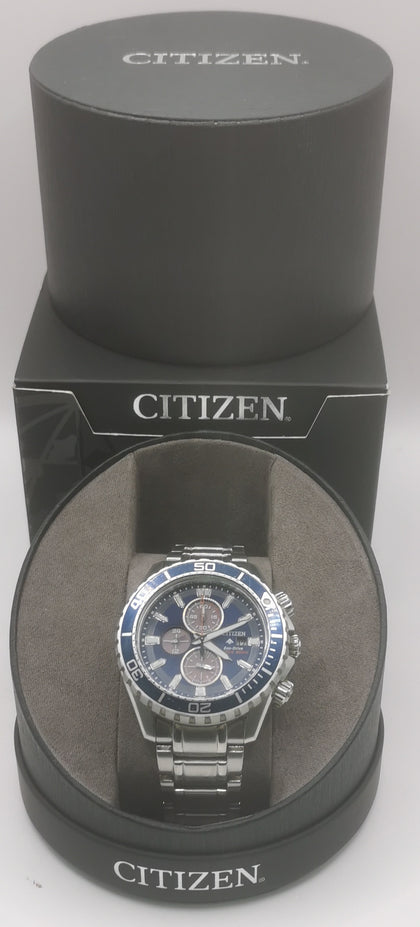 Citizen Eco Drive Promaster Marine Blue Steel Chronograph Men’s Watch CA0710-82L