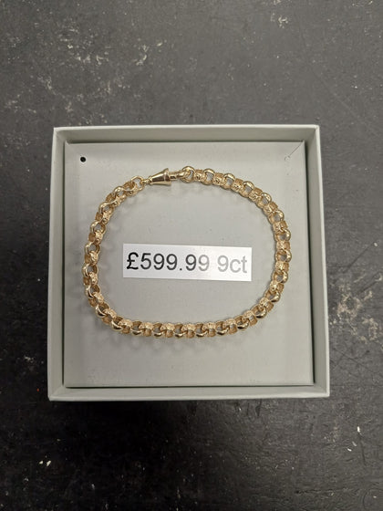 9ct Yellow Gold Classic Belcher Bracelet (8