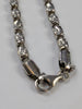 Silver beaded chain 32"  with silver cross