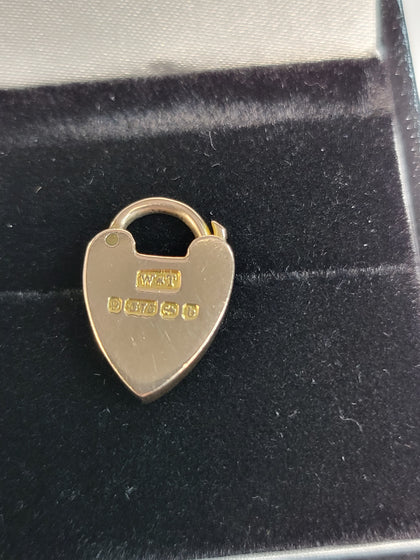 9ct Yellow Gold Padlock Clasp Lock - 1.64g - Hallmarked