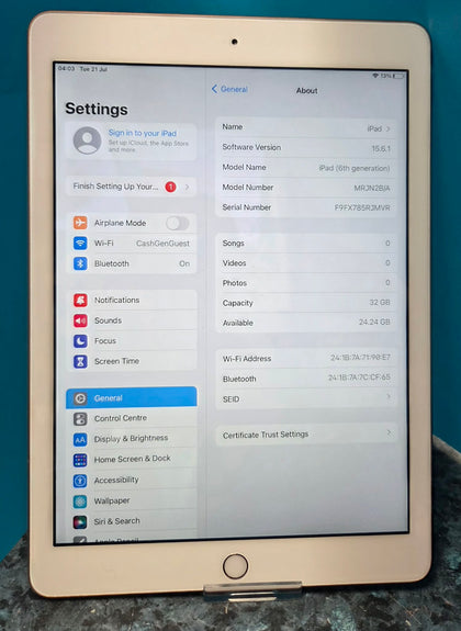 IPAD 6TH GEN (A1893)