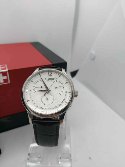 Tissot T06367A Quartz Perpetual Calendar Men's Watch With Date & Date - Leather Strap - Boxed