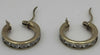 9K gold earring's 2.53g with white stone's ** one stone missing ref pic **