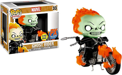 Pop Rides Marvel Classic Ghost Rider with Bike Glow in the Dark Vinyl Figure 33#