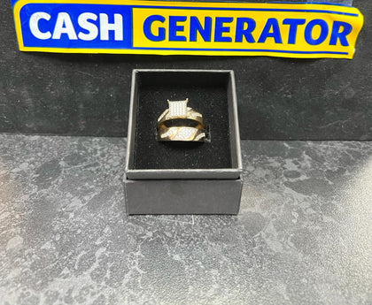 10ct Gold Ring Set (Size Q), 6.93g
