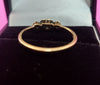 9CT - Yellow Gold Ring With Red And Clear Stones - 1.29G - Size P. Hallmarked