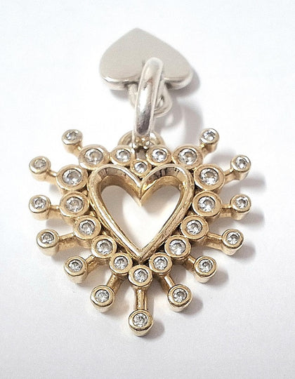 Pandora Radiant Heart Double Dangle Charm