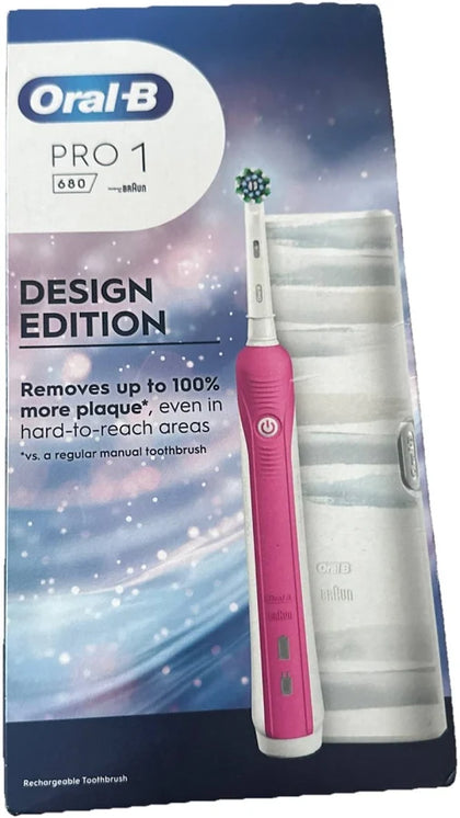 Braun Oral-b Pro 1 680 Electric Rechargeable Toothbrush Pink
