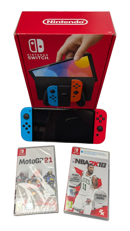 Nintendo Switch Neon OLED Bundle *Boxed*