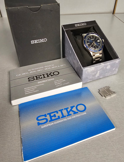 Seiko Presage Style 60s 41mm Automatic Men's Watch Blue Dial ** Boxed **