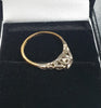 18CT - Yellow Gold Ring With Platinum Mount and Clear Stone - Size J.  - 1.89g Hallmarked