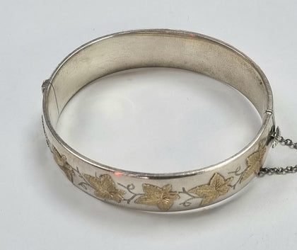 Solid Silver Bangle.