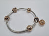 PANDORA BRACELET 18CM WITH 4 CHARMS LEYLAND