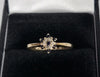 9ct Yellow Gold Ring With Clear And Black Stones - 1.49G - Size O - Hallmarked
